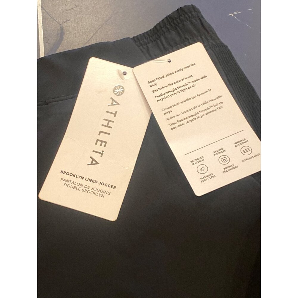 NWT Athleta Brooklyn Lined Jogger Black Women's 10 Petite MSRP$109 - Picture 8 of 15
